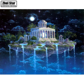 

5D diamond embroidery"Temple of Heaven"icons living room decoration diy diamond painting plant 3D diamond mosaic christmas gift