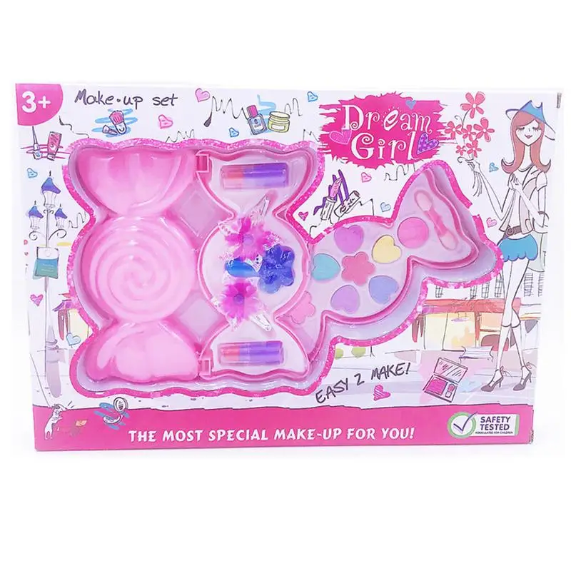 Детский набор косметики игровой домик для девочек игрушки моющиеся нетоксичные конфеты макияж с мигающим макияж коробка изысканный подарок на день рождения - Цвет: Four floors