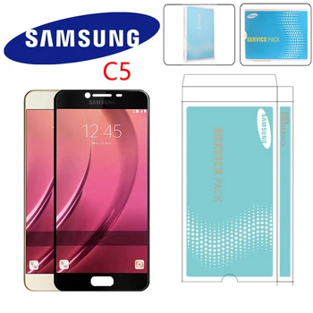 

ORIGINAL 5.2'' SUPER AMOLED Replacement for SAMSUNG Galaxy C5 LCD Display C5000 Touch Screen Digitizer with Service Pack