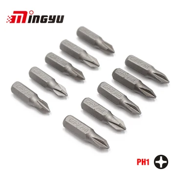 

10pcs #1 Pillips Screwdriver Bits Set Chrome Vanadium Cr-v Steel 25mm Hex Shank Torque PH1 Screwdriver Bit Tool Set Chave
