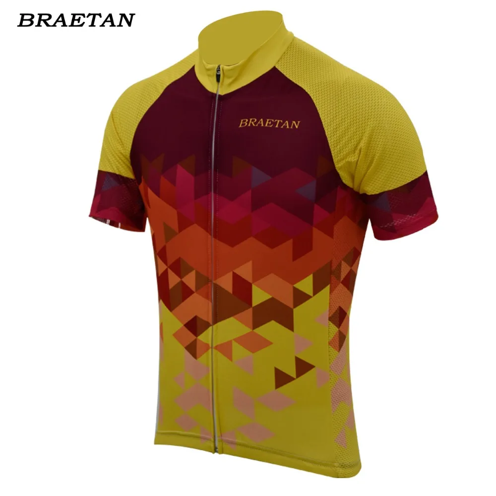 yellow cycling jersey summer short sleeve summer red clothing cycling