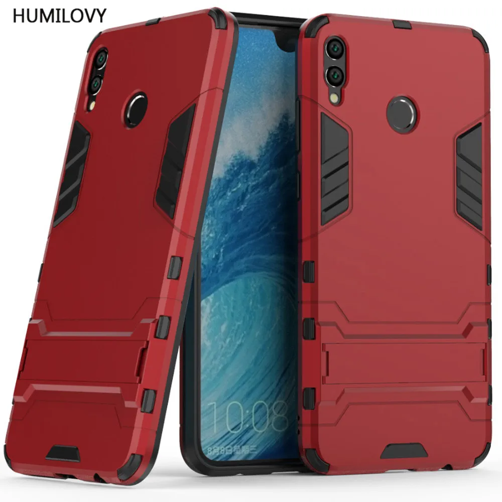 

For Huawei Honor 8X Max Case Honor 8 X Max Cover Robot Armor Shockproof Stand Silicone Rubber Back Cover For Huawei Honor 8X