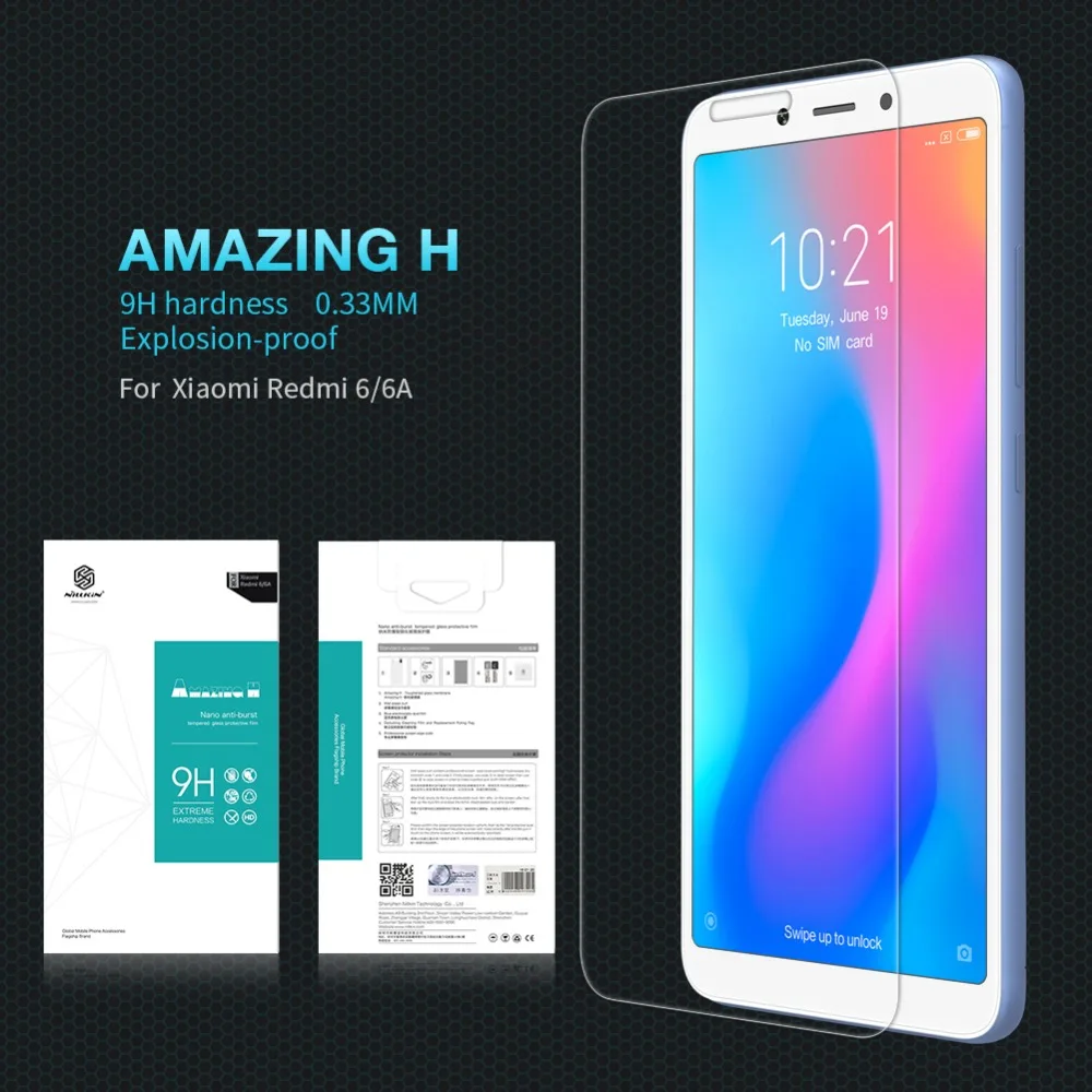 Стеклянная Защитная пленка для экрана Redmi 6a Amazing 9H 0 33 мм с плоским краем защитная