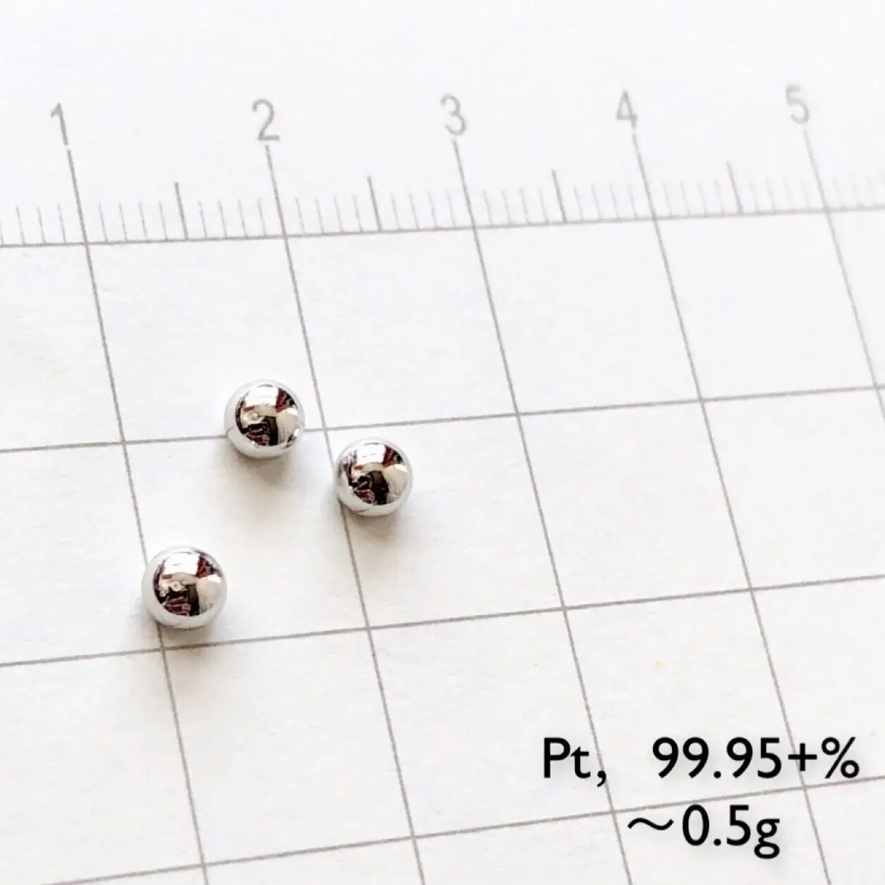 0.5g Pt 99.95% твердый Платиновый металл гранулы - Цвет: 0.5g