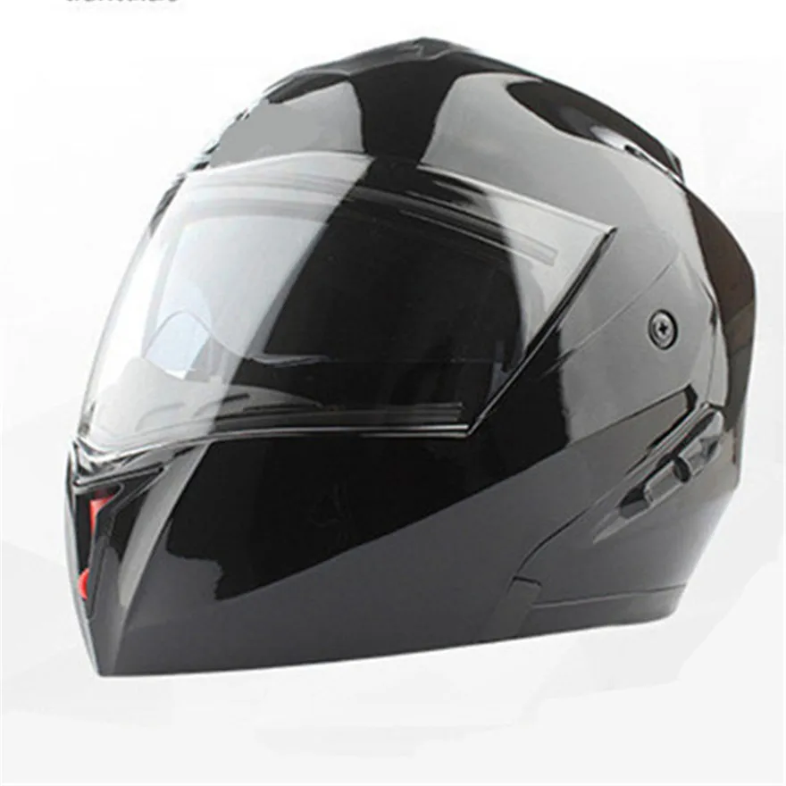 

black helmet Motorcycle helmet casco de moto cafe racer helmet Flip up Full Face dual lens visor capacetes de motociclista