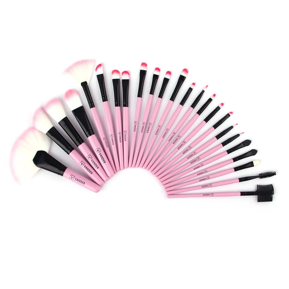 VANDER 24Pcs Makeup Brushes Set Beauty Tools Cosmetics Eyebrow Shadow Powder Pincel Make Up Maquiagem Kits + Pouch Bag (10)