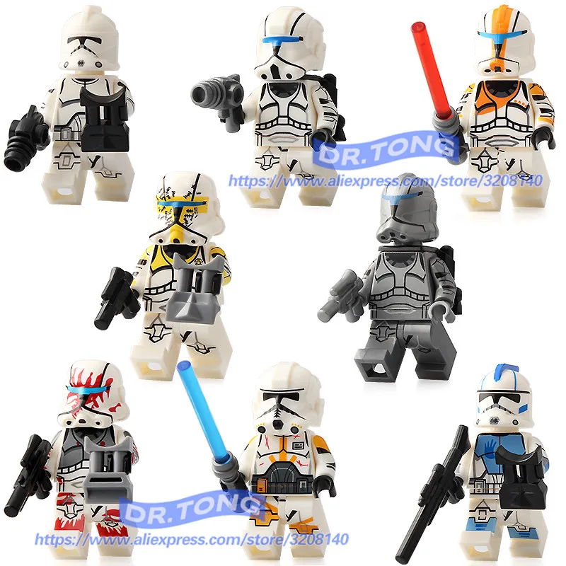 

80PCS Star Wars Clone Soldiers Stormtrooper Figures Imperial Army Commander Neyo Building Blocks Bricks KIDS Gift Toys SY1071