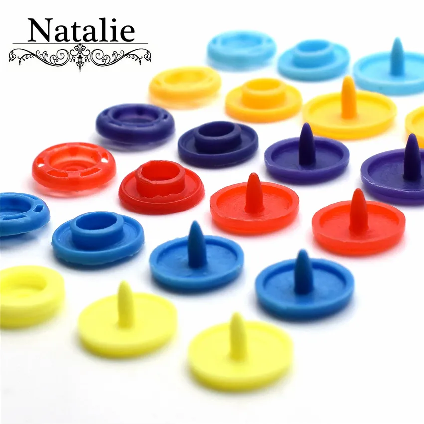 12 14mm Round Plastic Snap Button 100sets T5 T8 Baby Clothes Diaper
