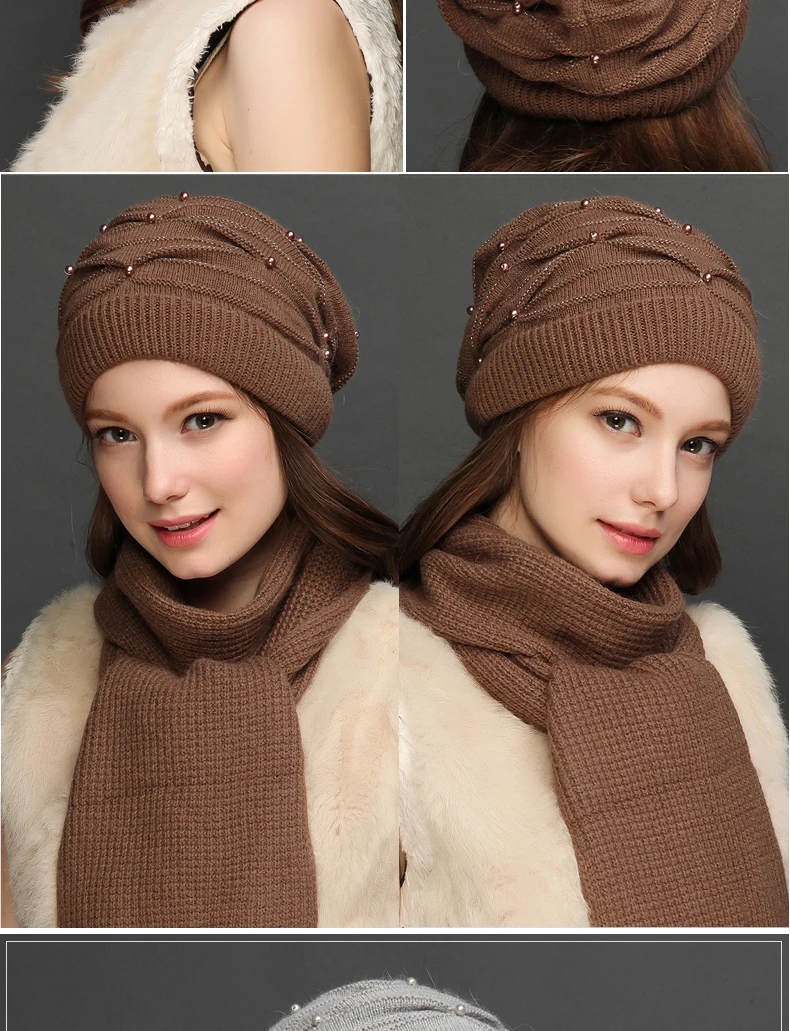 Charles Perra, женские вязаные шапки, Осень-зима, двухслойная утолщенная шерстяная шапка, теплая, защита ушей, повседневные женские шапочки 8311