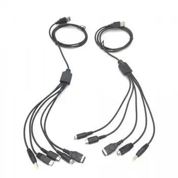 

2PCS 5 In 1 USB Game Charging Cable for / / New 3DS XL LL 2DS for GBA SP / PSP 1000 2000 3000 Charger Cable Cor