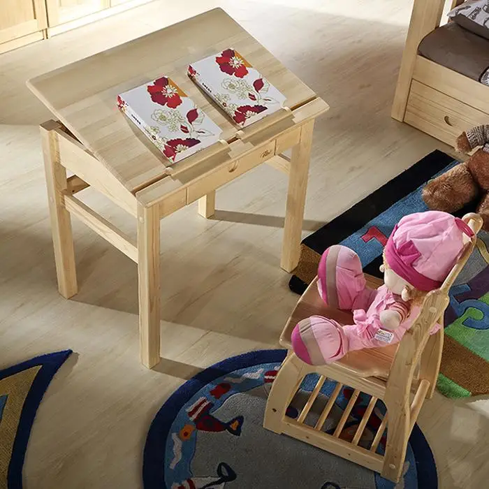 Children's furniture wood pine Waterborne paint children desk study