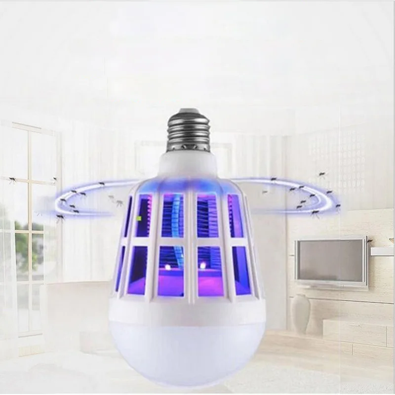 2 in 1 LED Mosquito Killer Lamp 15 W  Electric Trap Mosquito Insect Killer Light Bulb For Outdoor Camping Night Sleeping Lamps (5)