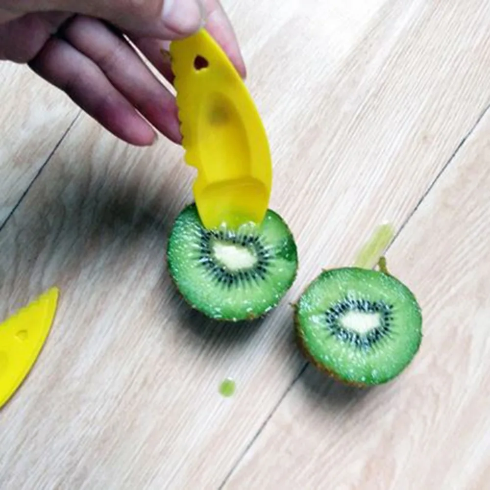 

Imixlot Vegetable Fruit Gadgets Kiwi Dig Spoon Scoop Plastic Fruit Knife Knife Slicer Peeler Cutter Kitchen Accessories