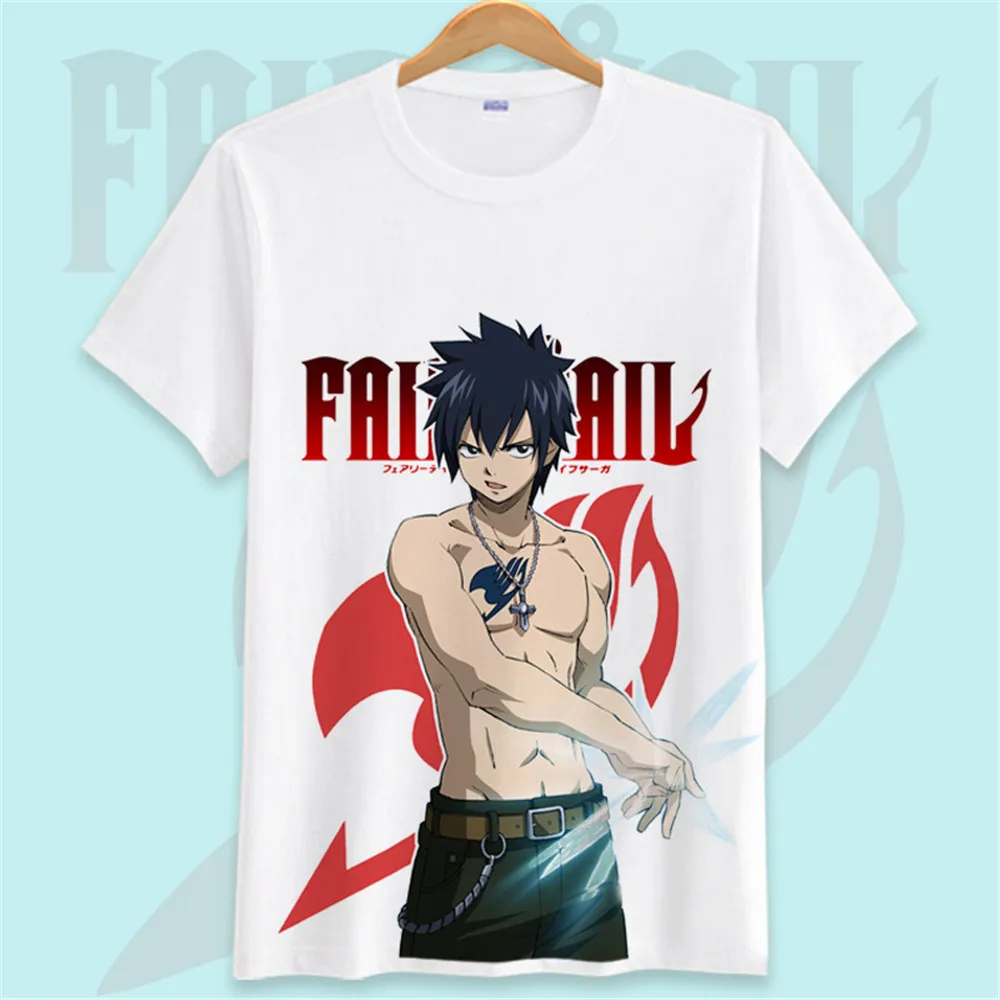 Cosplay&Ware [0]T-shirts Fairy Tail Cosplay T Shirt Black O-neck Short Sleeve Costumes Magical Tops Tees Adult Kid -Cosplay&Ware anime Shop