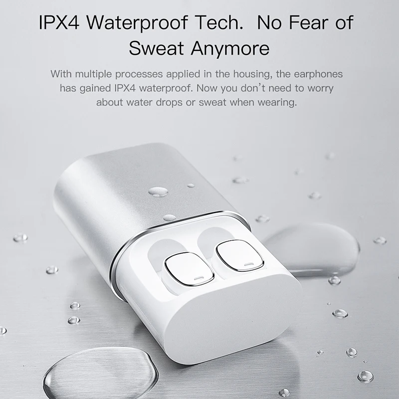 2018 QCY T1 PRO TWS Bluetooth наушники беспроводные с сенсорным управлением спортивные