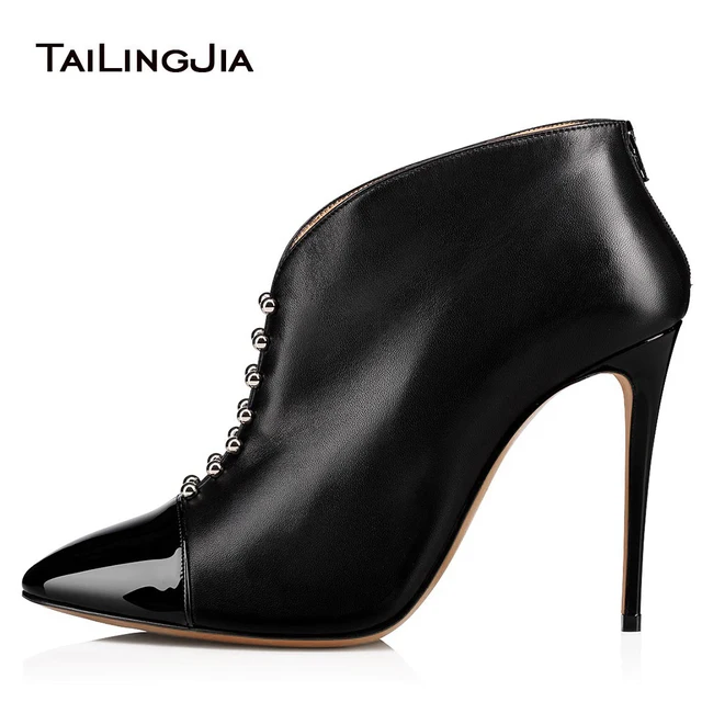 black heel boots pointed toe