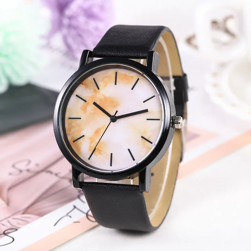 Наручные часы 2019 Мода Новое поступление модные женские кварцевые часы сплав мрамор зерна часы ювелирные изделия подарок для женщин Relojes Mujer