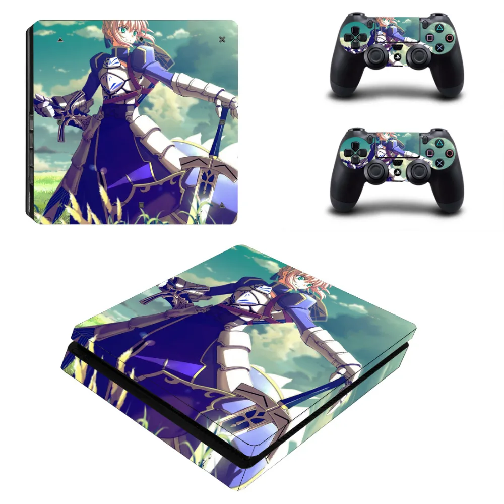 

Anime Cute Girl Fate Saber PS4 Slim Skin Sticker Decal for PlayStation4 Slim Console and Controller PS4 Slim Skins Sticker Vinyl
