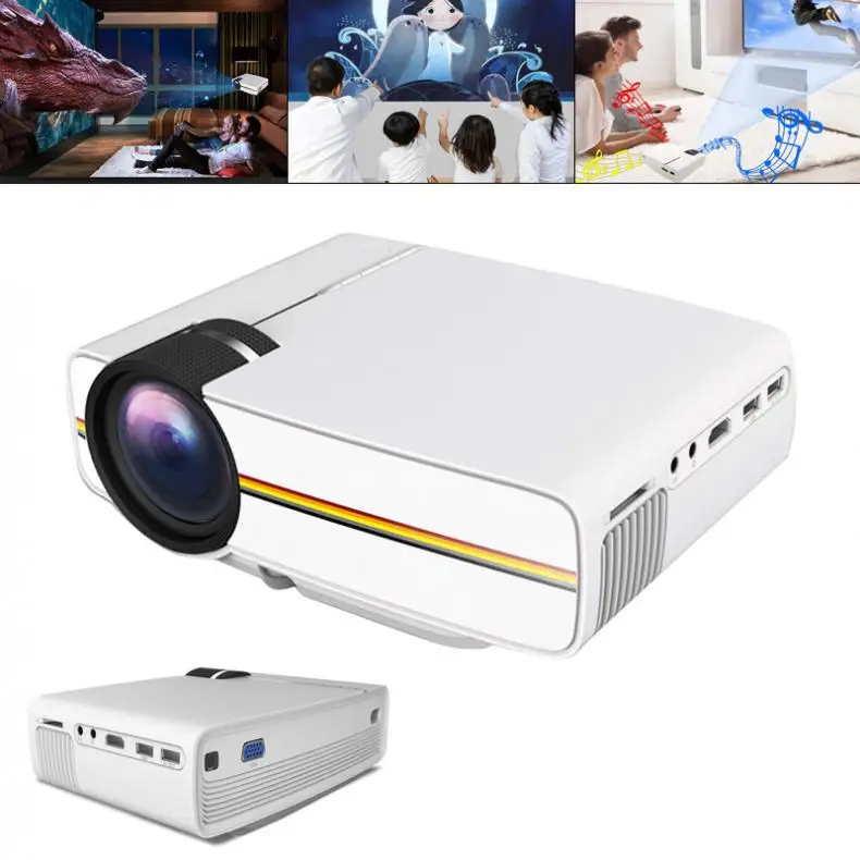 

YG400 Universal HD Portable Mini Handheld Projector Home Theater Built-in Loud speaker Support 100 Inch Large Screen Projection
