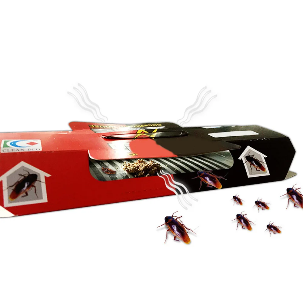 

Cockroach Trap Pitfall House Killer Bug Insect Net Bait Catch Glue Home Pest Control Roach Black