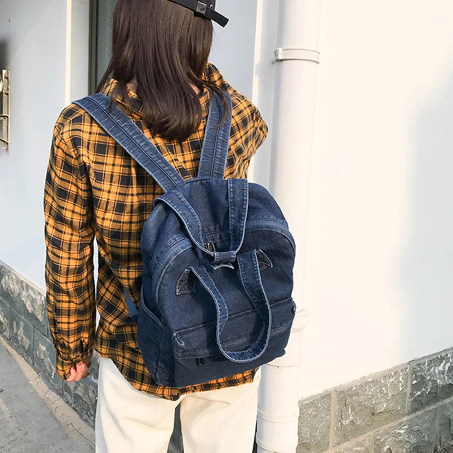Denim bolso de escuela adolescente Mochila mujer de alta capacidad de las mujeres mochilas para 2019 de los estudiantes Mochila Bolsa harajuku Mochila Denim bolso de escuela adolescente Mochila mujer de alta capacidad de las mujeres mochilas para 2019 de los estudiantes Mochila Bolsa harajuku Mochila