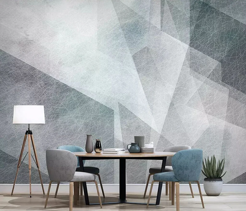 Bacaz 3d Geometric Wall Paper Mural 3d Abstract Geometry Wallpaper