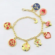 Аниме Сейлор Мун экранированные звезды амулеты Браслеты Cardcaptor Сакура Волшебная звезда для девочек эльф женские браслеты для девочек Японские ювелирные изделия