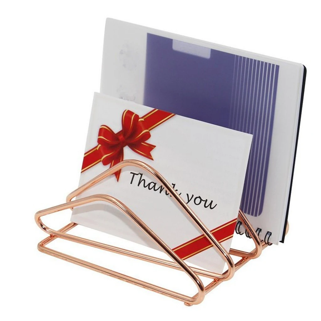 Creative Iron Office Desk File Sorter Letter Folder Holder Organizer Rack