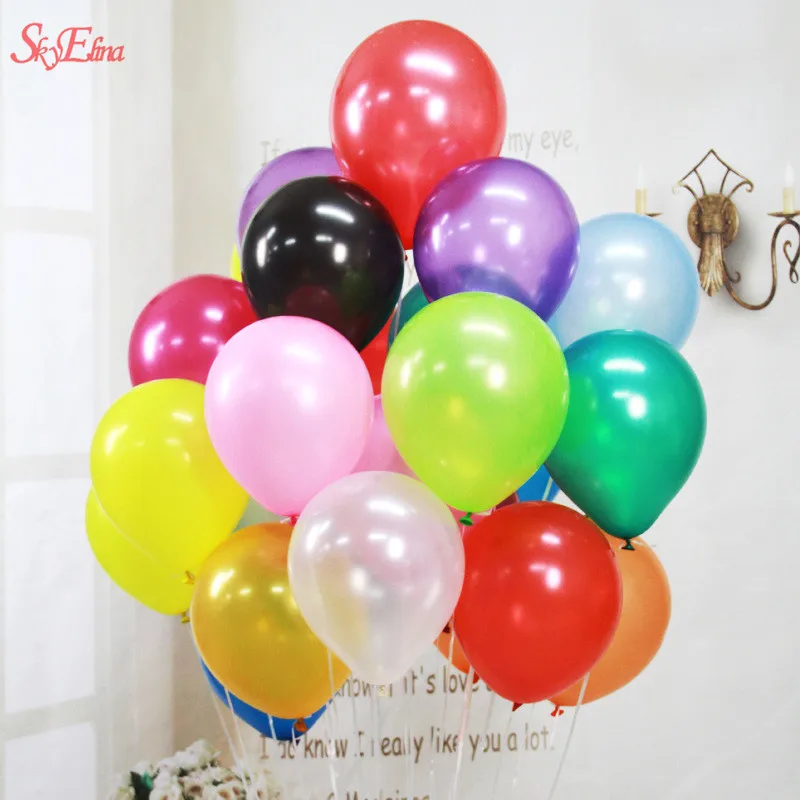 30pcslot 10inch Latex Balloon Inflatable Air Balls Children's Birthday Wedding Party Balloons Wedding Decoration Float Balls 9z (85)