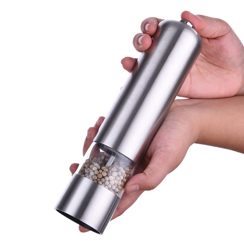 Stainless Steel Electric Salt Pepper Mills Secret for Good Steak Multifunctional Black Pepper Grinder