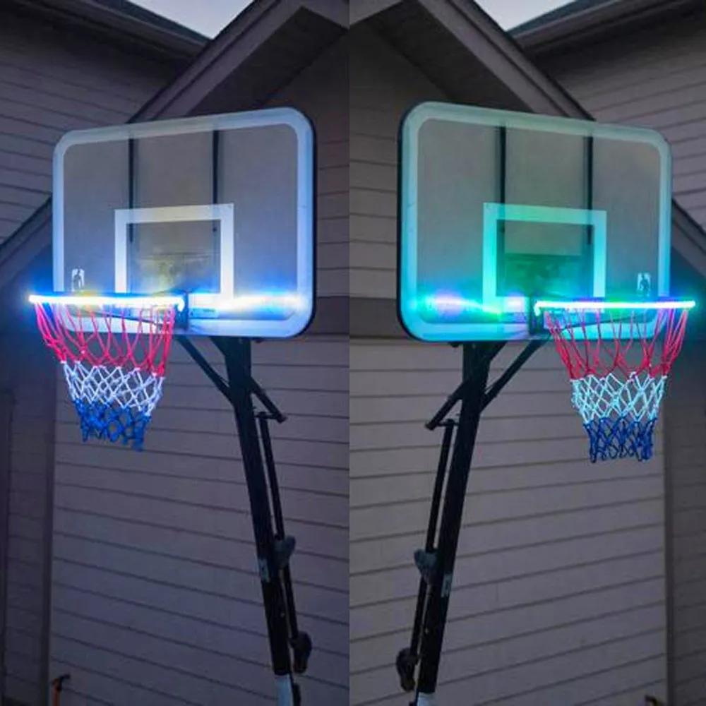 

Hoop Light LED Lit Basketball Rim Attachment Helps You Shoot Hoops At Night