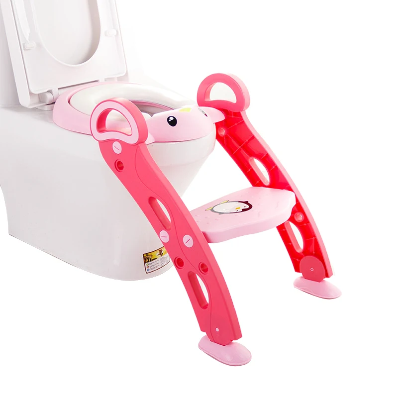 

Cartoon Baby Child Toilet Seat Ring With Adjustable Ladder Kids Potty Chair Folding Toilet Trainer Seat Step Children Potty Seat