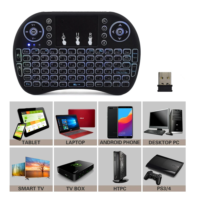  DATA FROG Keyboard I8 2.4G Wireless Gamepad Keyboard for Xbox 360 For Sony PS3 For Android TV Box P
