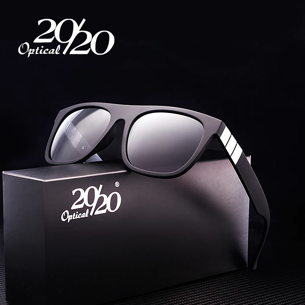 

Brand Men Sunglasses Vintage Black Square Male Eyewear Accessories Classic Polarized Sun Glasses For Men Gafas With Box PL280