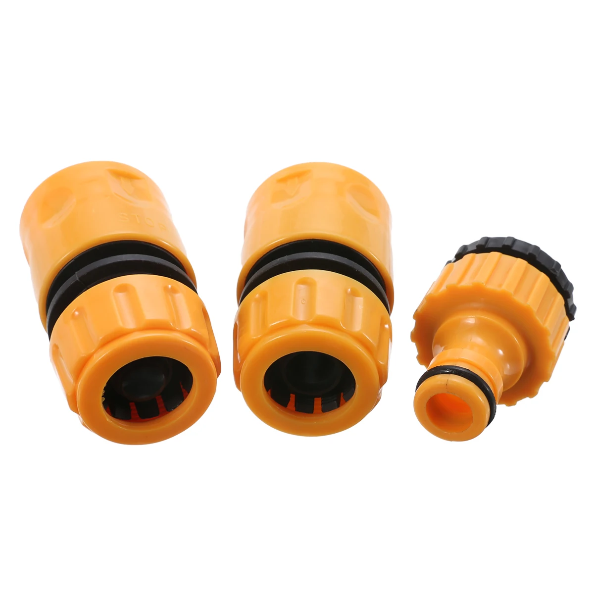 3pcs Quick Tap Water Connector Adapter Fast Coupling Adaptor Drip Tape 3/4"and 1/2" Barbed Irrigation Hose Connector Garden Tool