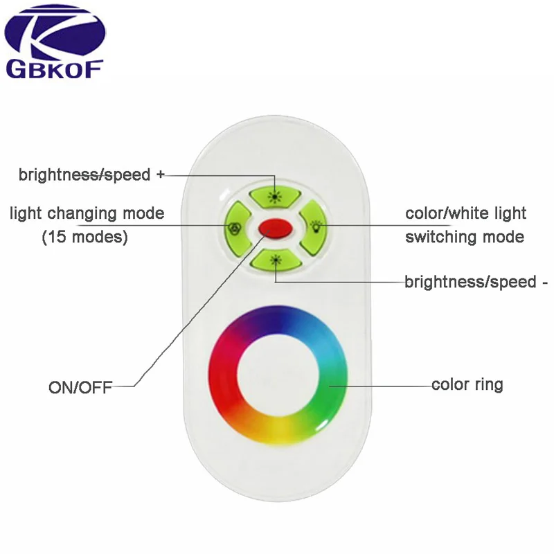 DC 12 V-24 V Беспроводной RF сенсорный Панель диммер RGB пульт дистанционного управления 18A RGB пульт дистанционного управления для 3528 5050 RGB Светодиодные ленты светильник