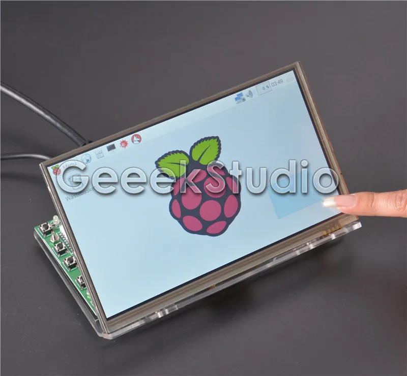 Prix pour Raspberry Pi 7 pouce Écran lcd 1024*600 TFT Écran Tactile moniteur avec le Conseil D'entraînement HDMI VGA 2AV & Transparent Acrylique support Prix pour Raspberry Pi 7 pouce Écran lcd 1024*600 TFT Écran Tactile moniteur avec le Conseil D'entraînement HDMI VGA 2AV & Transparent Acrylique support