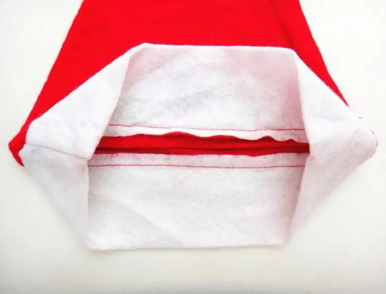 50pcs Christmas Hat Adult Children Christmas Cap Red Non-woven Cloth Hat For Santa Claus Costume Decoration gift AU409