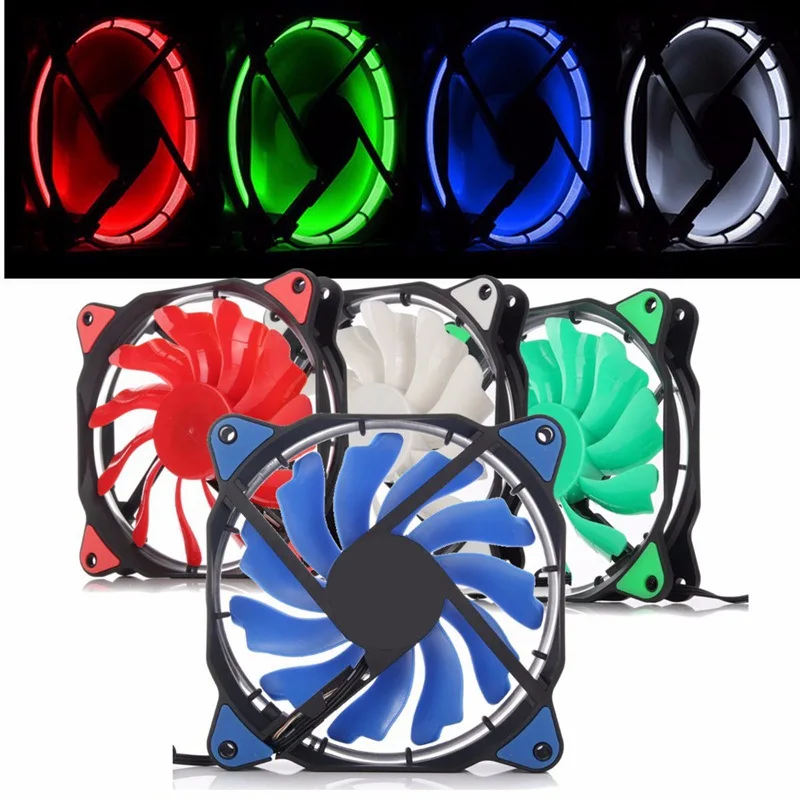 2pcs 3-Pin/4-Pin 120mm PC Computer Case CPU Cooler Cooling Fan with LED Light DC12V Powerful Cpu Cooler Cooling Fan For Computer 1 piece jonsbo fr 201p 120mm pc case cooler cpu fan radiators computer cooling fan led light 4pin pwm for intel amd diy mod