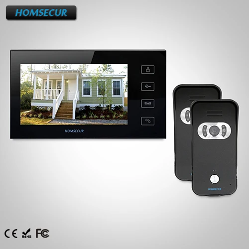

HOMSECUR 7" Hands-free Video Door Entry Security Intercom+LCD Color Screen TC021-B Camera + TM704-B Monitor