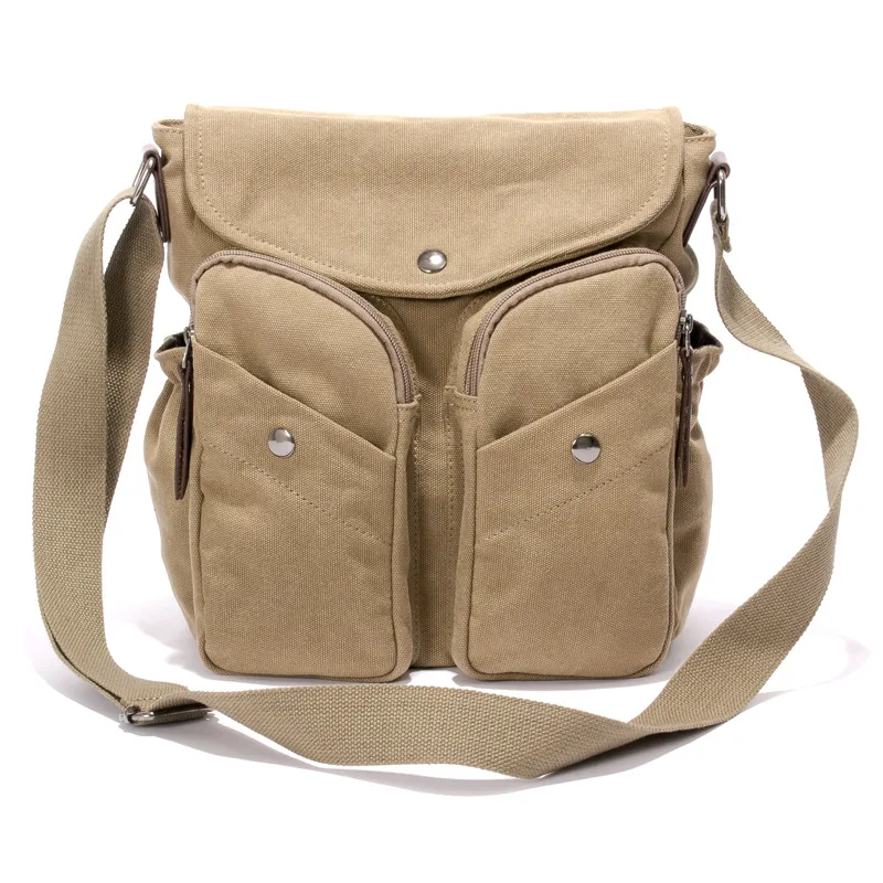 MANJIANGHONG Men Shoulder Crossbody Bags Vintage Crossbody Bag Vintage Canvas Men&#39;s Crossbody ...