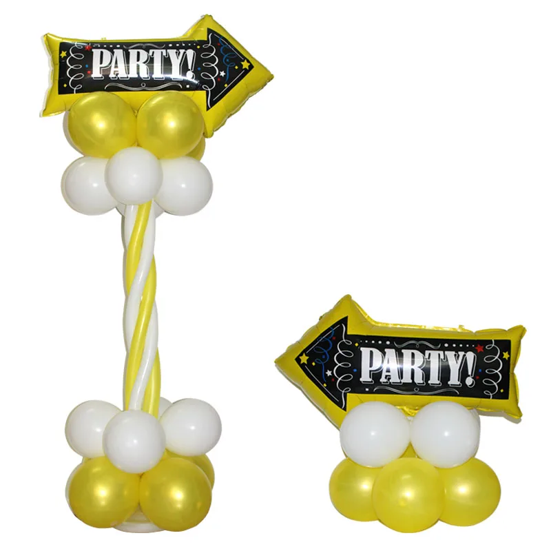 

Party Arrow Foil Balloons Stand Column Happy Birthday Party Direction Signs Wedding Signs For Wedding Decorations Party Supplies