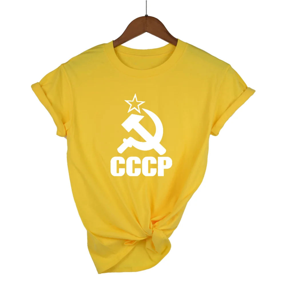 Летние футболки для женщин, советское соединение, женская футболка с коротким рукавом, Мужская футболка с длинными рукавами из хлопка с круглым вырезом