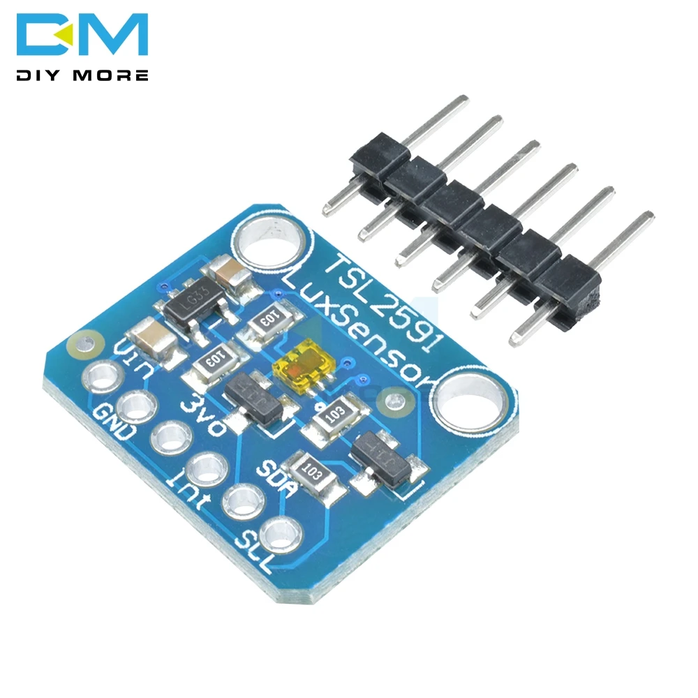 

Diymore TSL2591 IIC I2C Light Sensor Breakout Module High Dynamic Range Digital Board TSL25911FN 3.3V 5V Electronic Diy Board