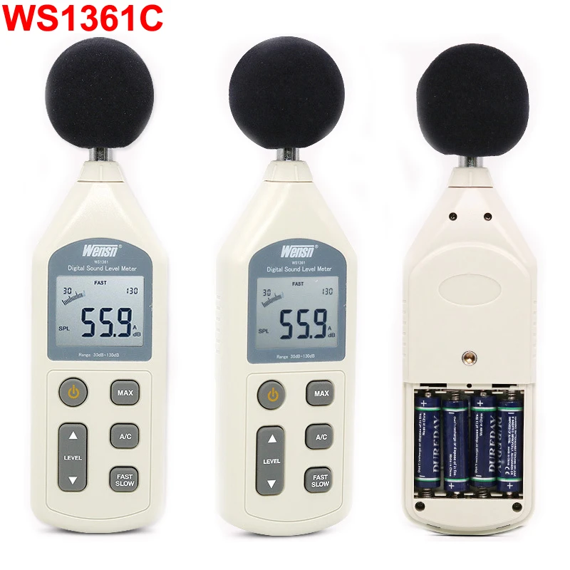 

WS1361C USB Digital Sound Level Meter Led Noise Tester meter 30-130dB A/C FAST/SLOW dB+Software