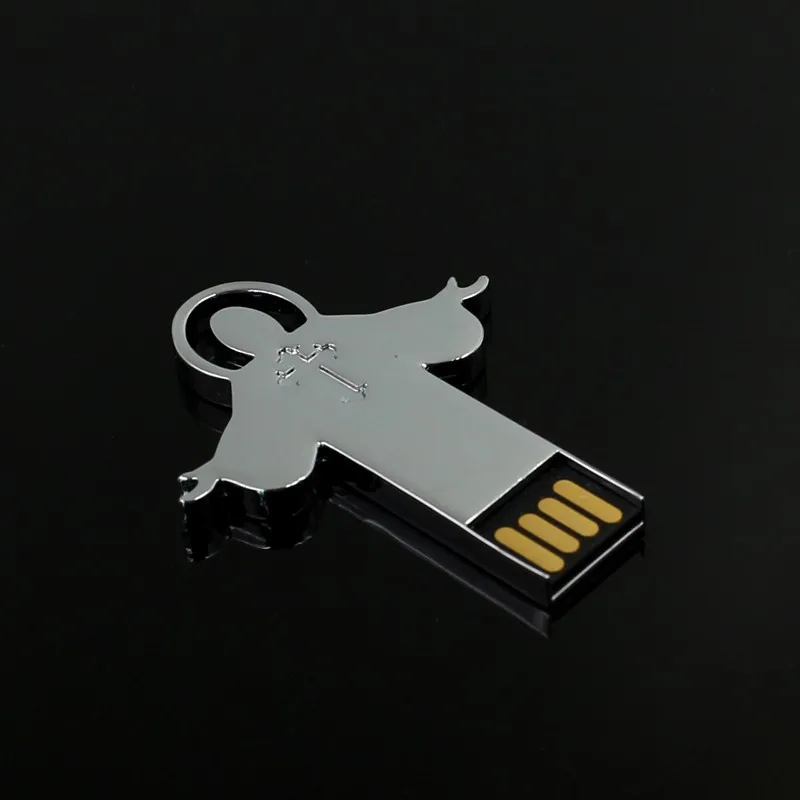 Иисуса флеш-накопитель металлический usb флэш-накопитель 4 ГБ 8 ГБ 16 ГБ 32 ГБ 64 Гб 128 ГБ 256 ГБ водонепроницаемая карта памяти ожерелье Флешка u stick