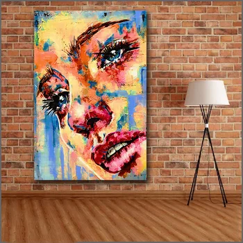 

Free Shipping Printing pop art Sadness Painting Wall Art Picture Home Decor Living Room Modern Canvas Print No Frame Paintings