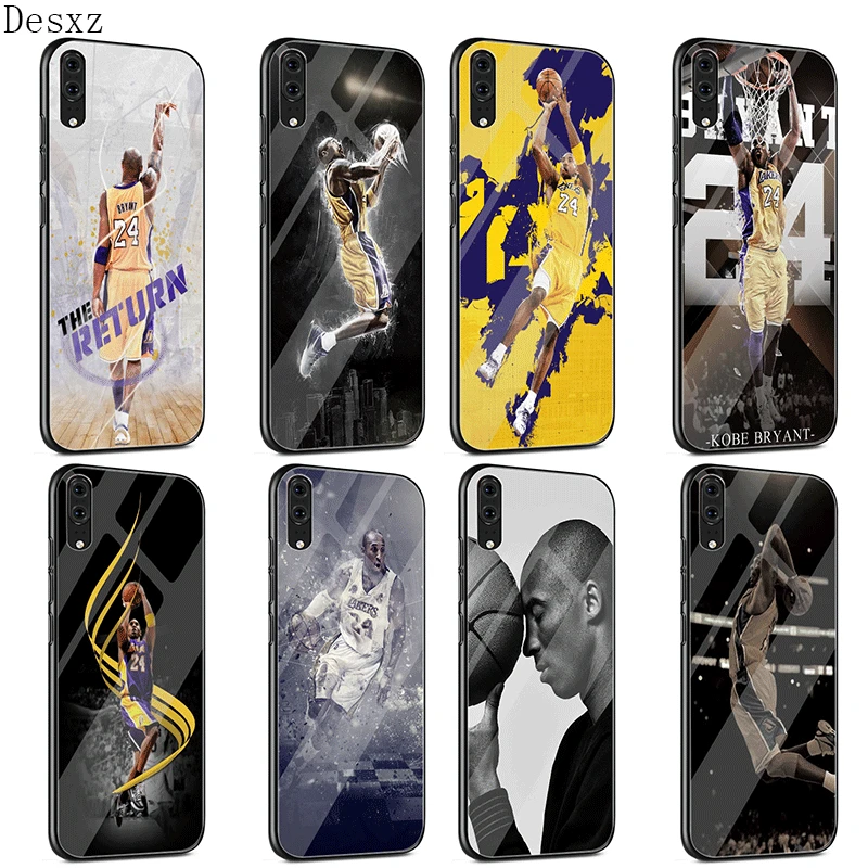 

Cell Phone Glass Case Dear Basketball Kobe Bryant For Huawei P30 P20 P Smart P10 Y6 7A Y9 Honor 8X 9 10 Mate 20 Pro Lite Cover