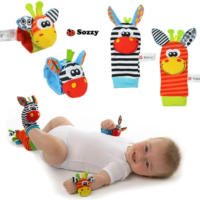 Sozzy/плюшевые носки для новорожденных; детские носки-игрушки; милые Мультяшные детские погремушки