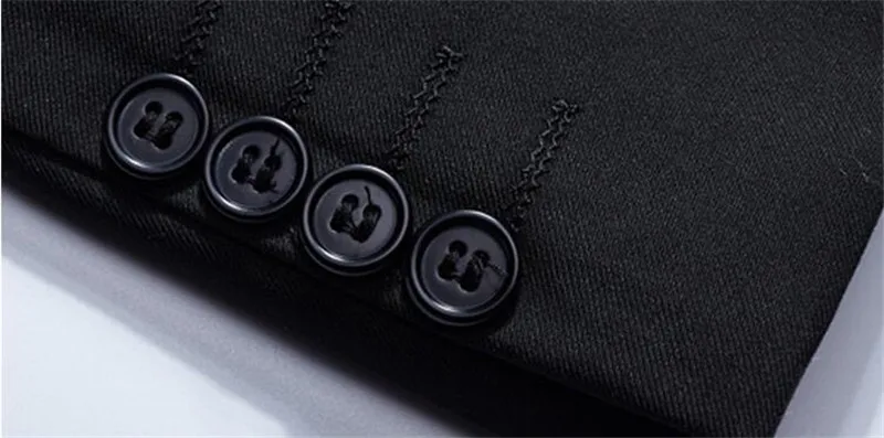 Светло-серый один на пуговицах, с разрезом воротник костюм для мужчин Slim Fit 2 шт.(куртка+ брюки) для свадьбы жениха парадный смокинг костюмы